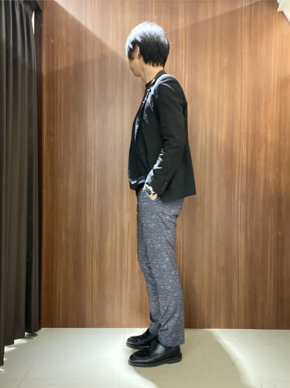 かたやまさんの「TAKEO KIKUCHI｜【ONOFF対応】TRダブルニット ストレッチパンツ」を使ったコーディネート