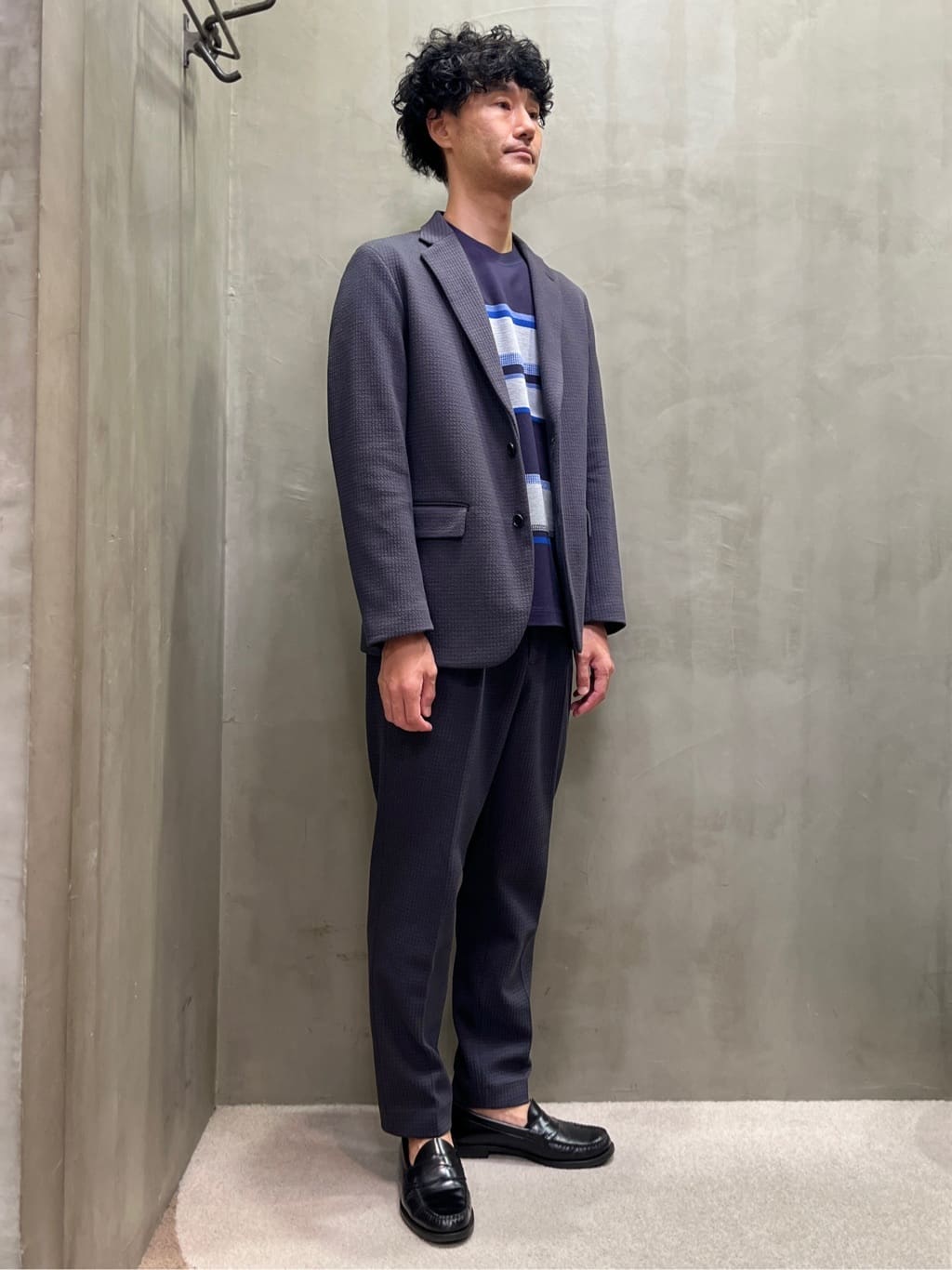 mutoさんの「TAKEO KIKUCHI｜【抗菌防臭】クロスウィーブ ジャケット」を使ったコーディネート