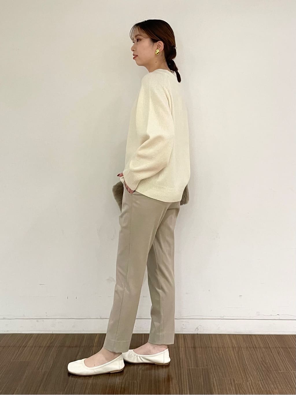 ねねさんの「INDIVI｜◆ランダム淡水パール2連ネックレス」を使ったコーディネート