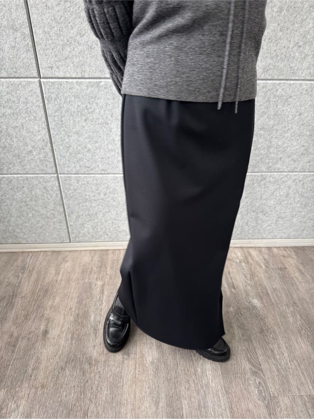 designer yukaさんの「CODE A｜gathered sleeves knit」を使ったコーディネート