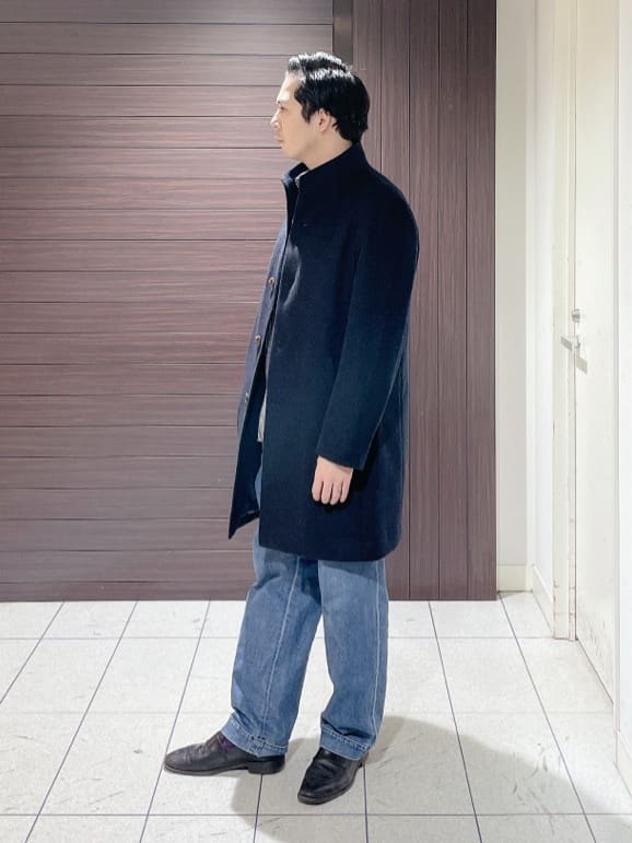 ToyoPさんの「TAKEO KIKUCHI｜【ウールカシミヤブレンド】ビーバー調 スタンドカラー コート」を使ったコーディネート