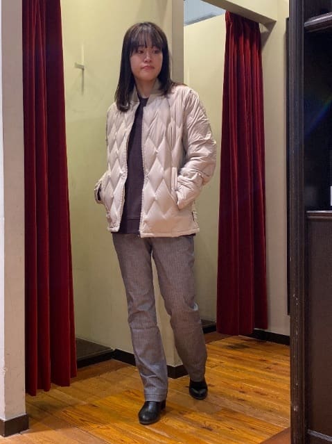 かわぴーさんの「TAKEO KIKUCHI｜【Made in JAPAN】播州織 ヘリンボン ストレート パンツ」を使ったコーディネート