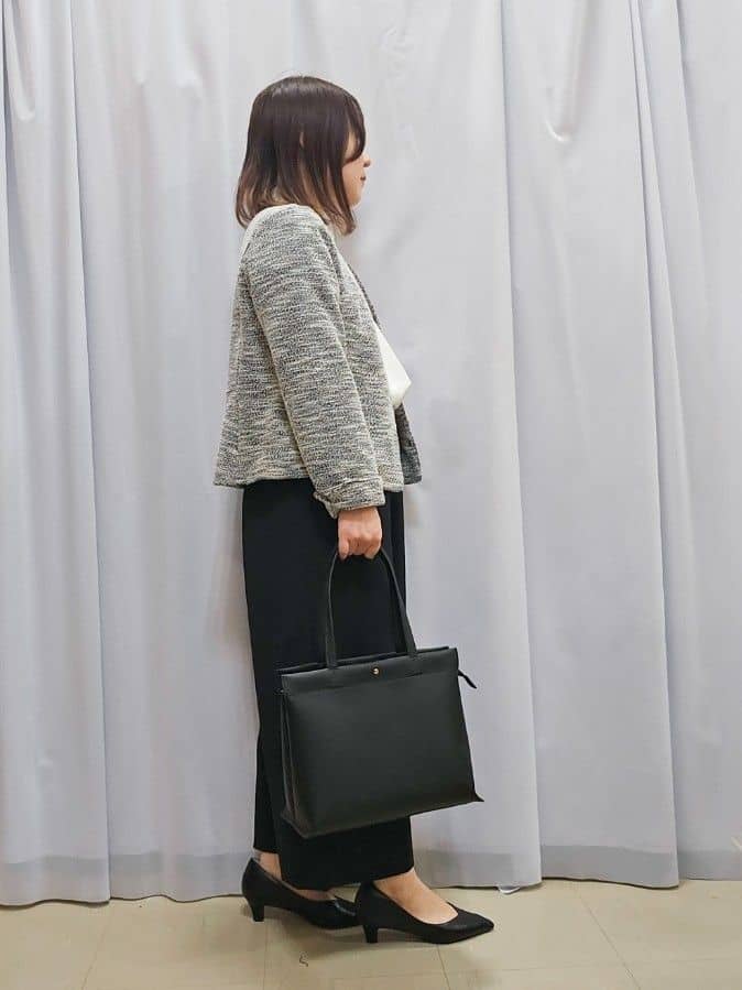 かなさんの「SHOO･LA･RUE｜◆【S-3L】セレモニーからデイリーにも 軽くて柔らかくて着心地の良い カットツイードジャケット」を使ったコーディネート