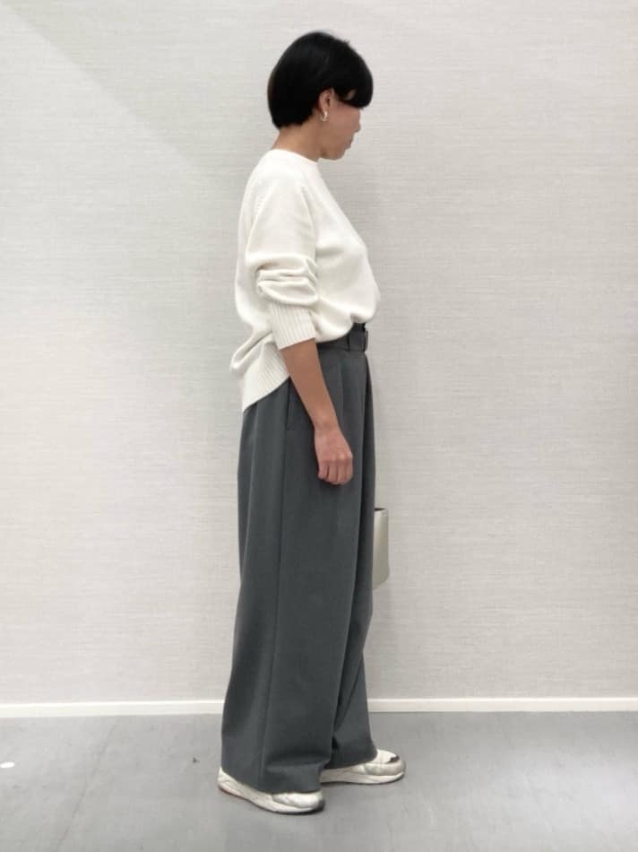 Yukoさんの「UNTITLED｜◆【洗える/体型カバー】コットンウールプルオーバーニット」を使ったコーディネート