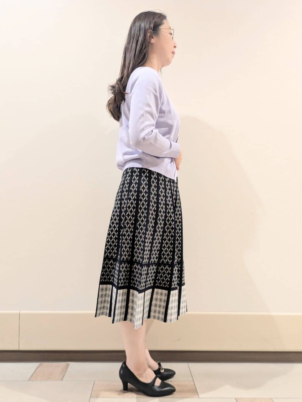 imamiさんの「Reflect｜◆【WEB限定カラーあり／アンサンブル可】比翼仕立てニットカーディガン」を使ったコーディネート