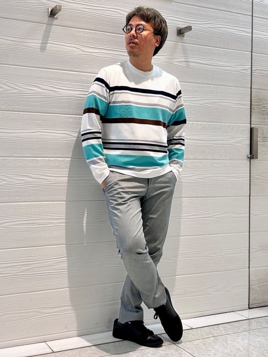 すーさんの「TAKEO KIKUCHI｜【全7サイズ&times;8色展開！】トップマルチヘリンボン パンツ」を使ったコーディネート