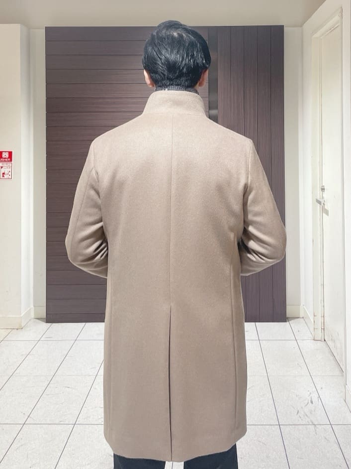 ToyoPさんの「TAKEO KIKUCHI｜【ウールカシミヤブレンド】ビーバー調 スタンドカラー コート」を使ったコーディネート