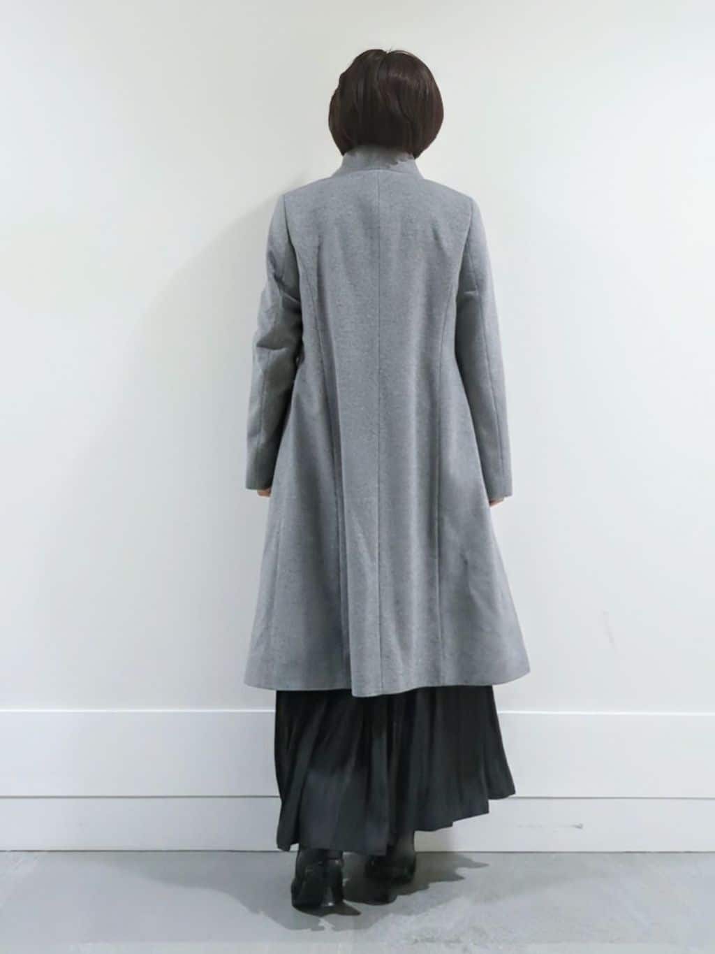 ミズタさんの「UNTITLED｜【日本製／2WAY衿】スタンドカラー ロングコート」を使ったコーディネート