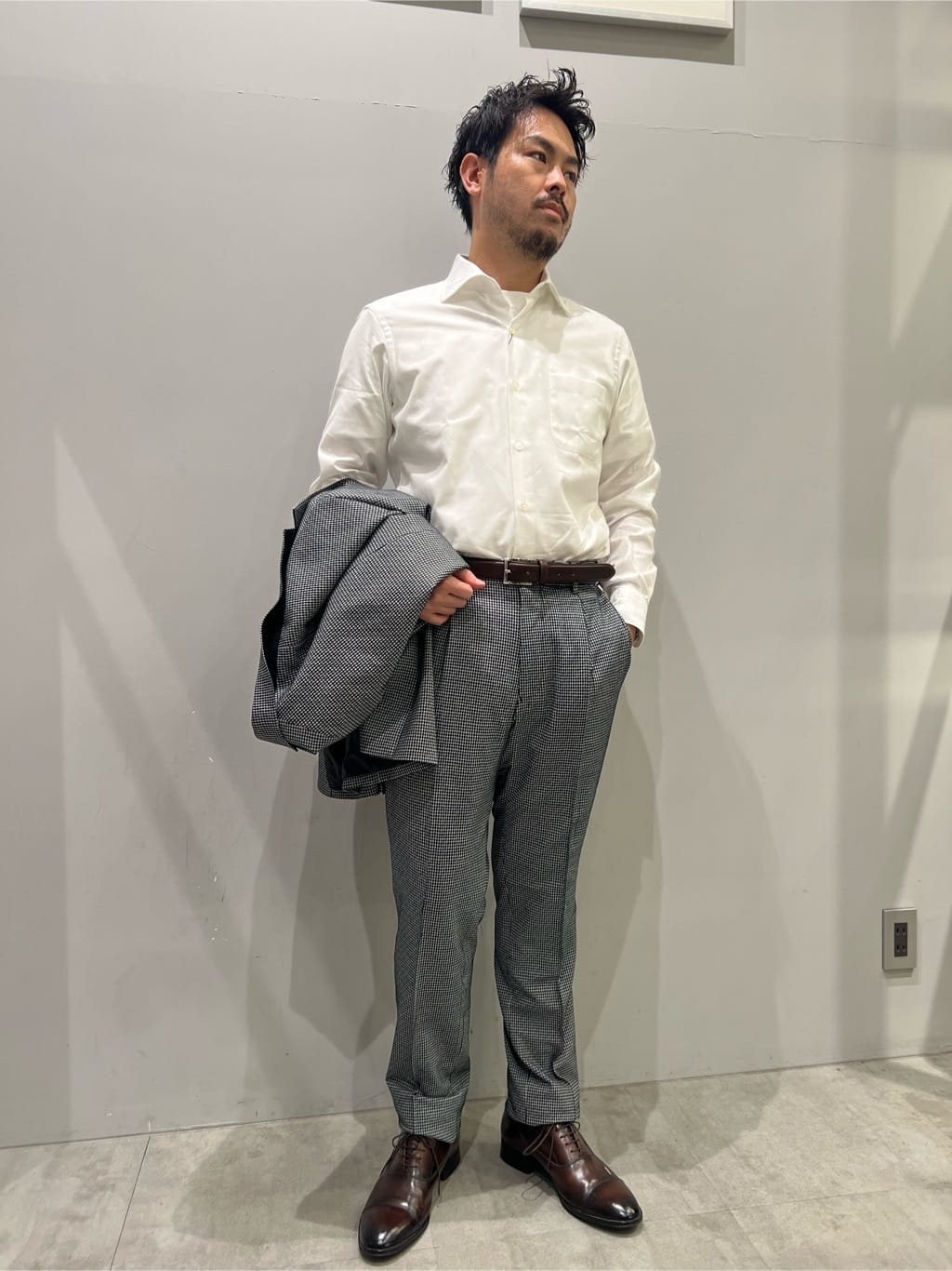 SHOTAさんの「TAKEO KIKUCHI｜ストレートチップシューズ[ メンズ ビジネス シューズ 結婚式 ]」を使ったコーディネート