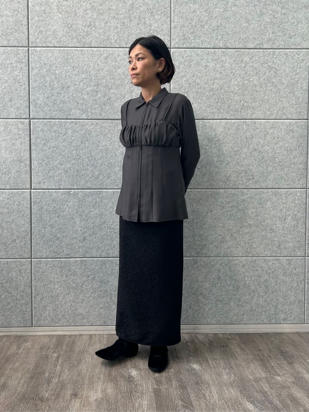yukoさんの「CODE A｜lame skirt」を使ったコーディネート