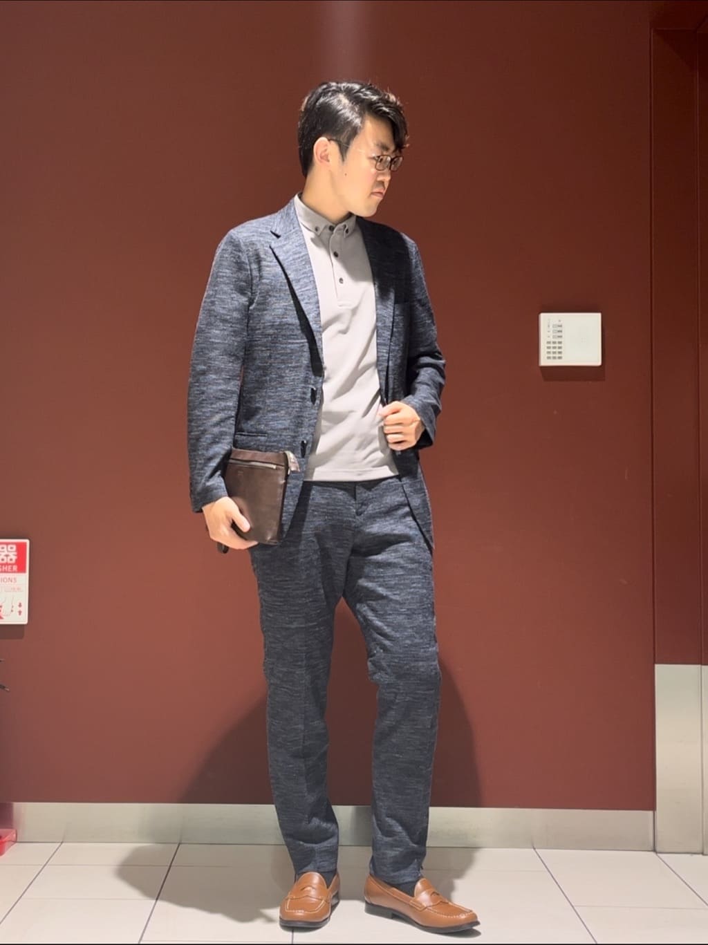 ジュンさんの「TAKEO KIKUCHI｜【尾州織】リネンブレンド メッシュパンツ」を使ったコーディネート