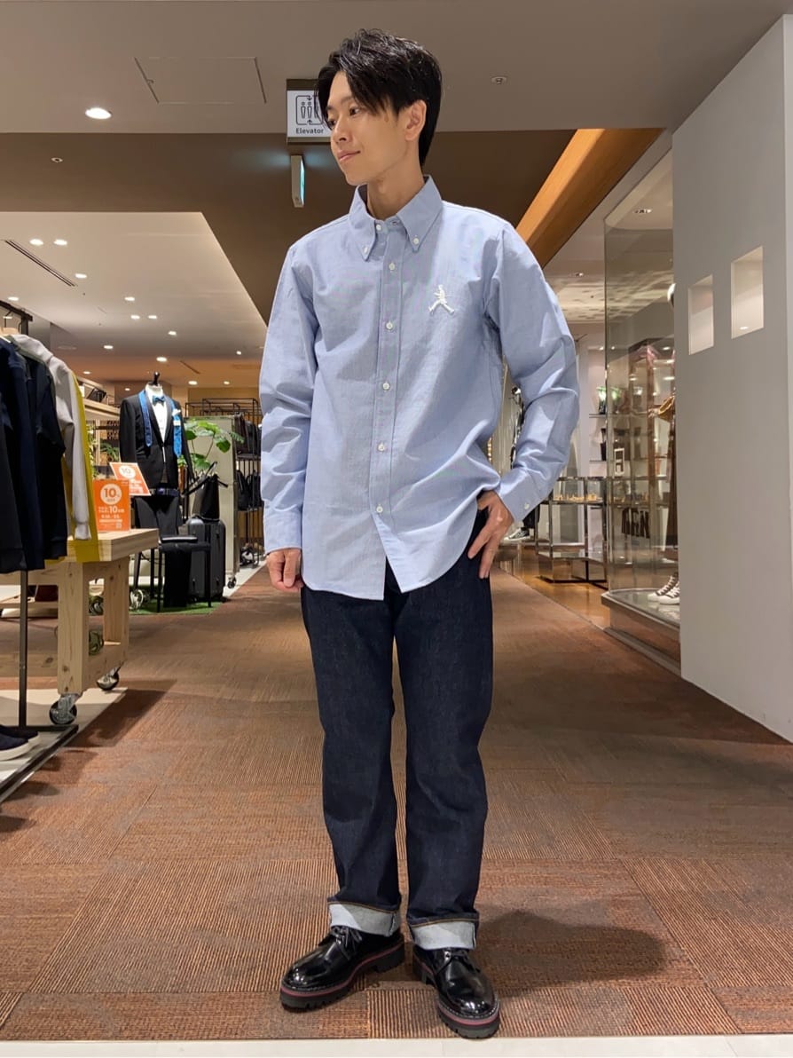 わいずみさんの「TAKEO KIKUCHI｜【Sサイズ～】ラスタウォーカー ボタンダウンシャツ」を使ったコーディネート