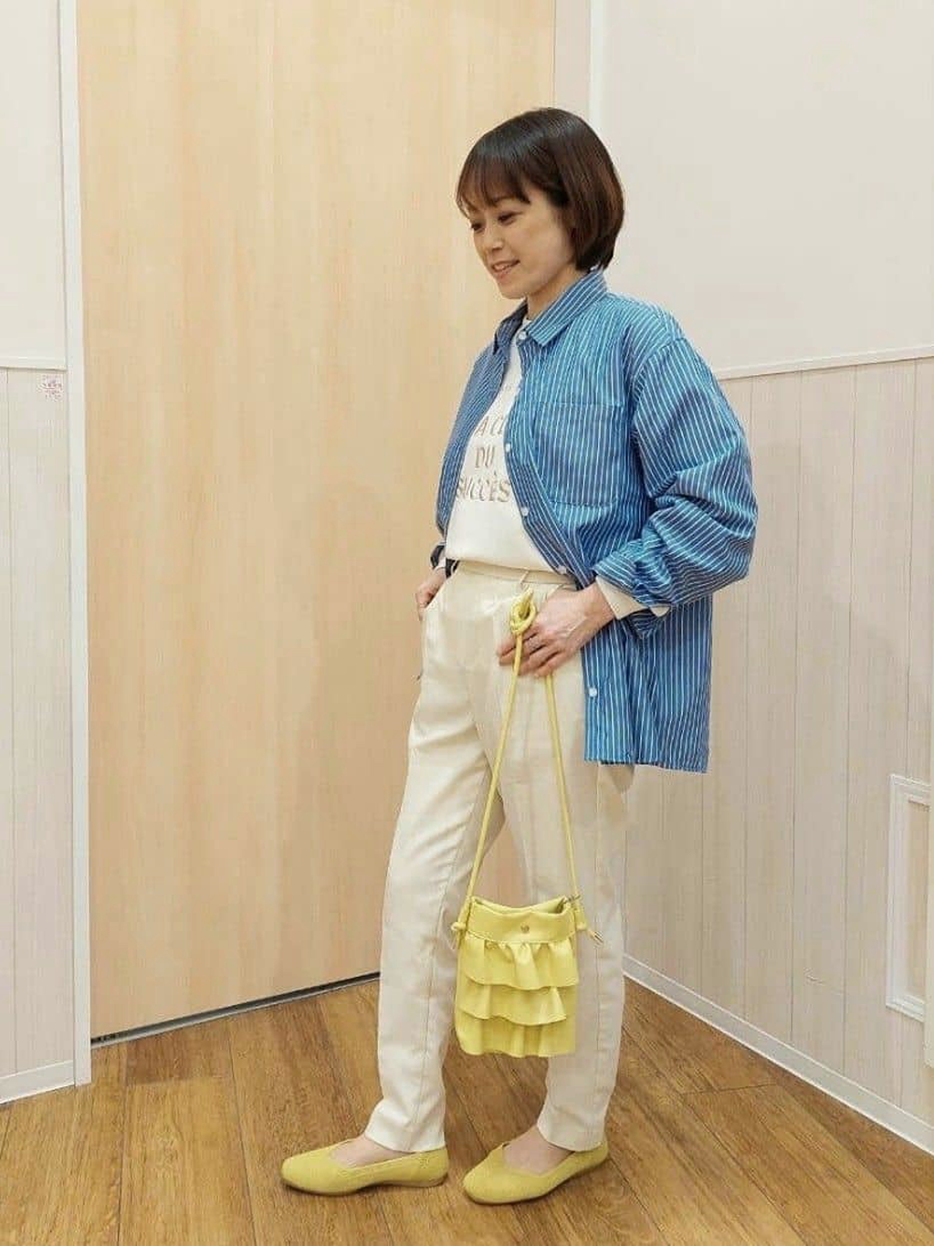 Kさんの「SHOO･LA･RUE｜【洗える/SS-3L】すっきりキレイにかっこよく 大人のテーパードパンツ」を使ったコーディネート