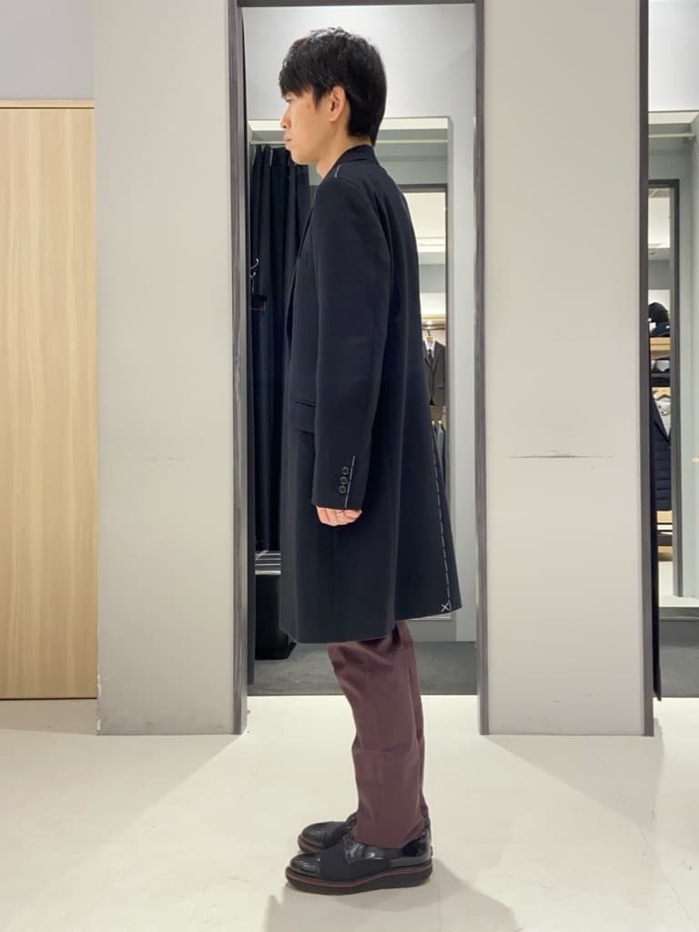 わいずみさんの「TAKEO KIKUCHI｜ウールカシミヤブレンド チェスターコート」を使ったコーディネート