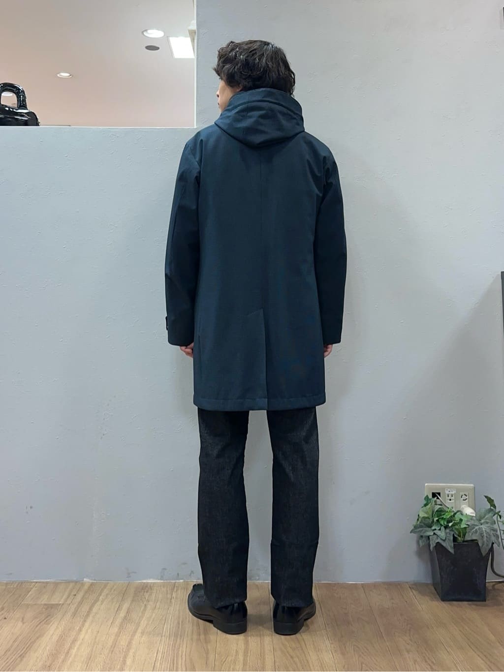 Uさんの「TAKEO KIKUCHI｜【3WAY】ハウンズトゥース ダウンライナー コート」を使ったコーディネート