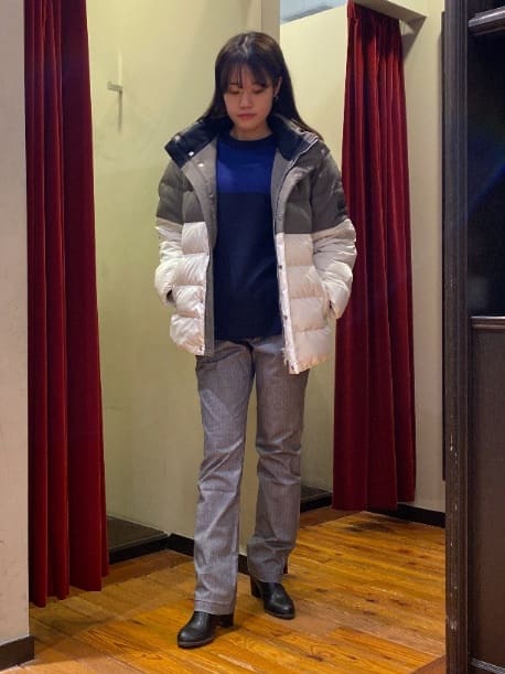 かわぴーさんの「TAKEO KIKUCHI｜【Made in JAPAN】播州織 ヘリンボン ストレート パンツ」を使ったコーディネート