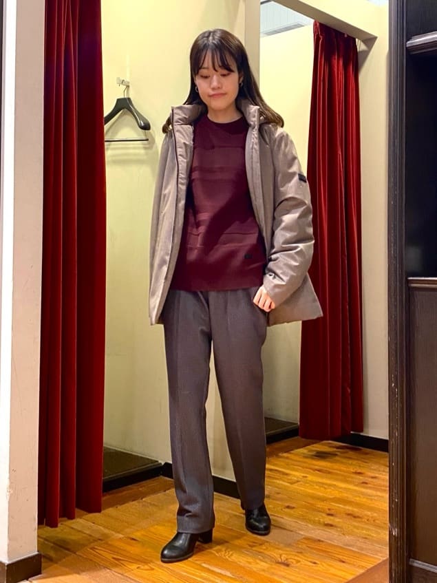 かわぴーさんの「TAKEO KIKUCHI｜【DOWN FABRIC】ダウンファブリック ドレスパンツ / セットアップ対応」を使ったコーディネート