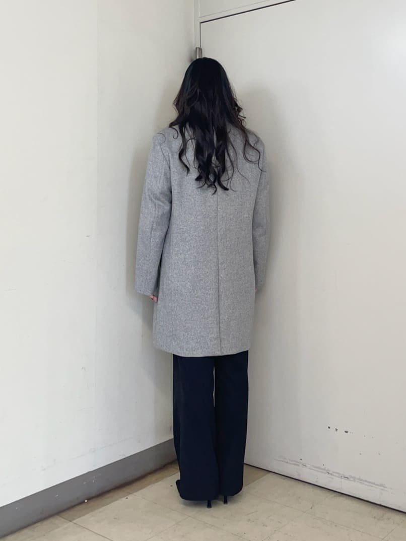 iwさんの「TAKEO KIKUCHI｜【ウールカシミヤブレンド】ビーバー調 スタンドカラー コート」を使ったコーディネート