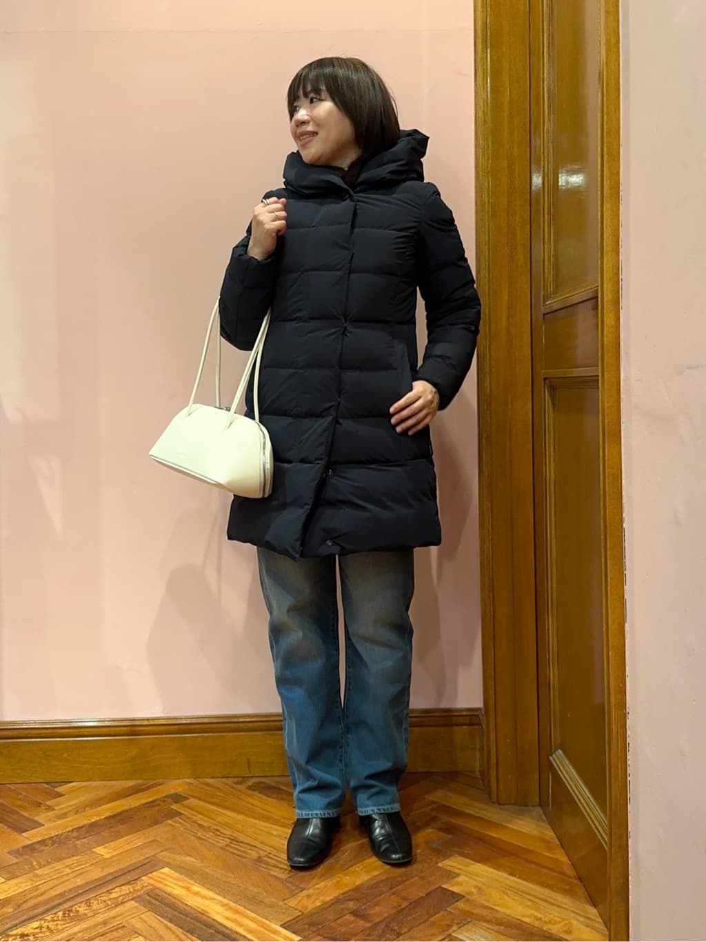 komatsuさんの「DRESSTERIOR｜【ウォッシャブル】テーパードコンフォートデニム」を使ったコーディネート