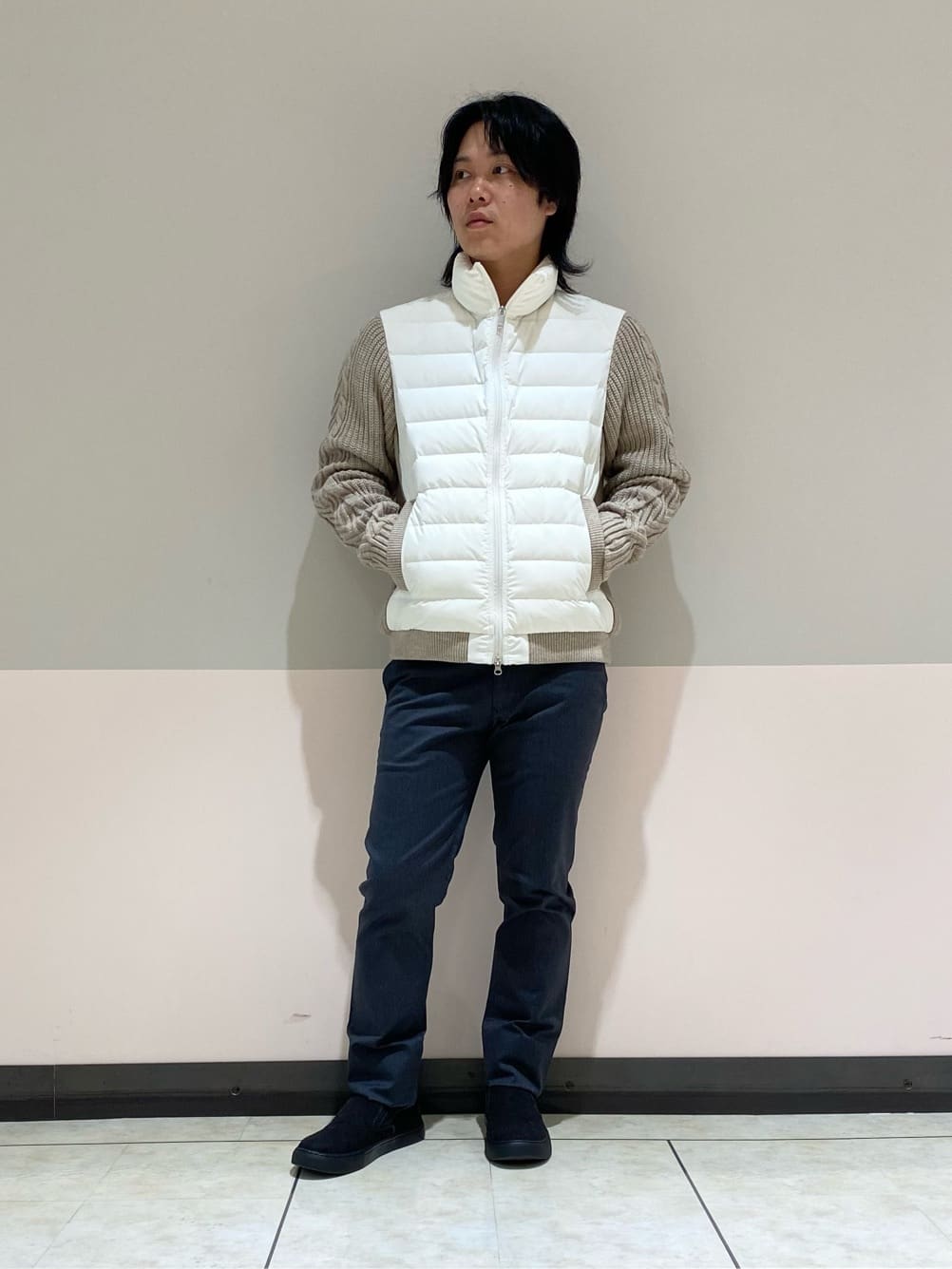 hazuさんの「TAKEO KIKUCHI｜【Made in JAPAN】播州織 ヘリンボン ストレート パンツ」を使ったコーディネート