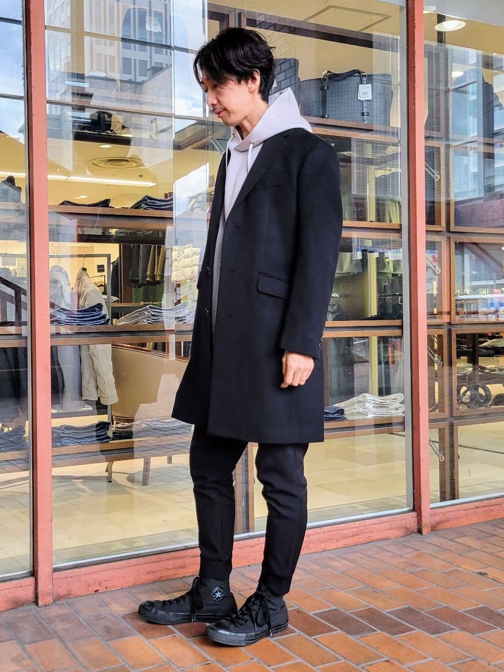 piroyaさんの「TAKEO KIKUCHI｜ウールカシミヤブレンド チェスターコート」を使ったコーディネート