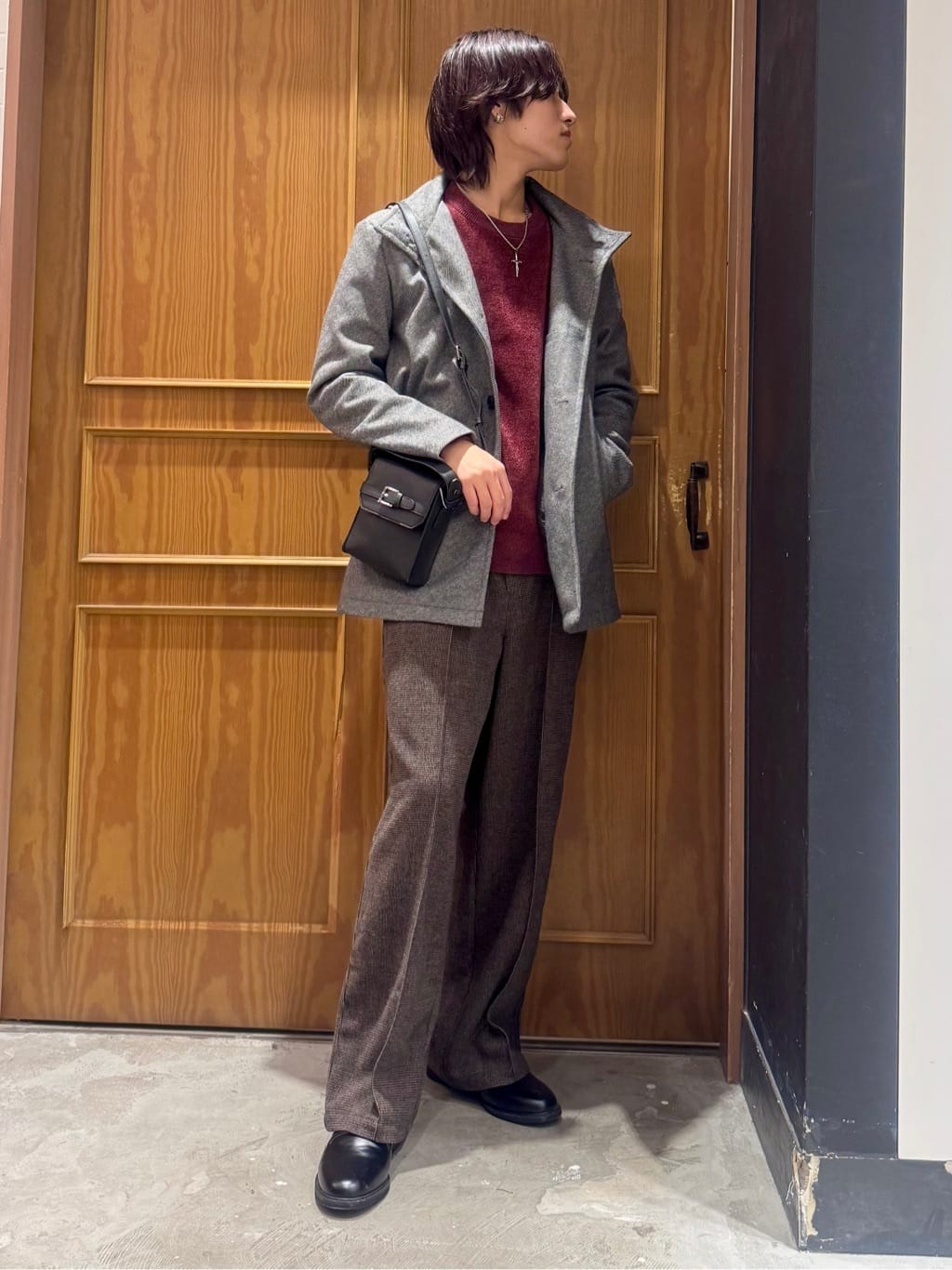 こーたさんの「THE SHOP TK｜◆ショルダーベルト付きミニハンドルバッグ 2WAY／ユニセックス」を使ったコーディネート