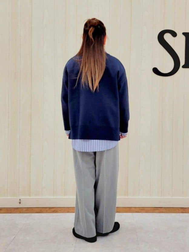 nanahachiさんの「SHOO･LA･RUE｜◆【S-LL/洗える】スウェットライク オーバーサイズニット」を使ったコーディネート