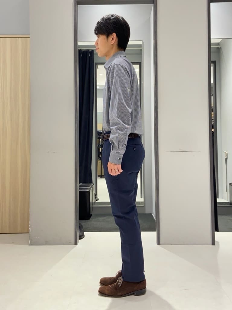 わいずみさんの「TAKEO KIKUCHI｜【Made in JAPAN】播州織 ヘリンボン ストレート パンツ」を使ったコーディネート