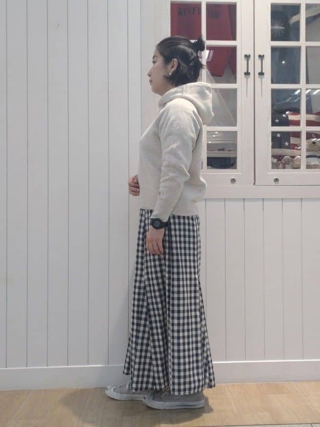 kaiさんの「Dessin｜◆【洗える・4サイズ展開】チェック柄マーメイドスカート（XS～L）」を使ったコーディネート