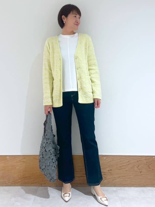 Yukinkoさんの「OPAQUE.CLIP｜◆ボリュームスリーブトップス【洗濯機洗い可】」を使ったコーディネート