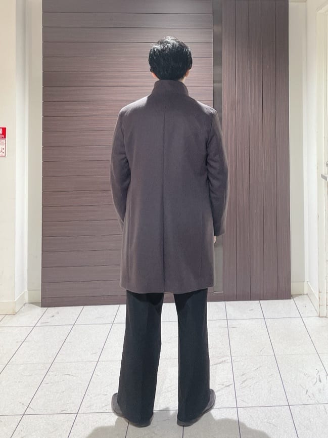 ToyoPさんの「TAKEO KIKUCHI｜【ウールカシミヤブレンド】ビーバー調 スタンドカラー コート」を使ったコーディネート
