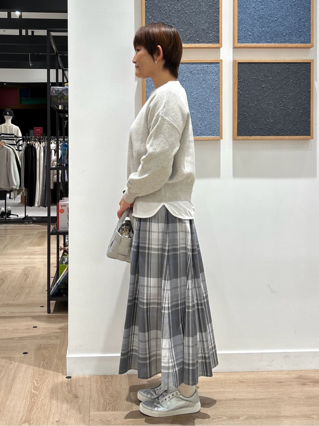 rairaiさんの「Dessin｜◆【洗える】ロゴ刺繍ジャカードニット（XS～L）」を使ったコーディネート