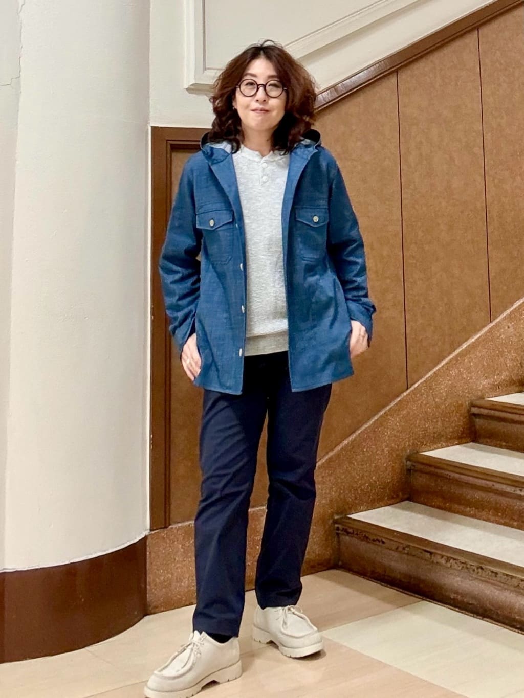 のぐみさんの「TAKEO KIKUCHI｜【全7サイズ&times;8色展開！】トップマルチヘリンボン パンツ」を使ったコーディネート