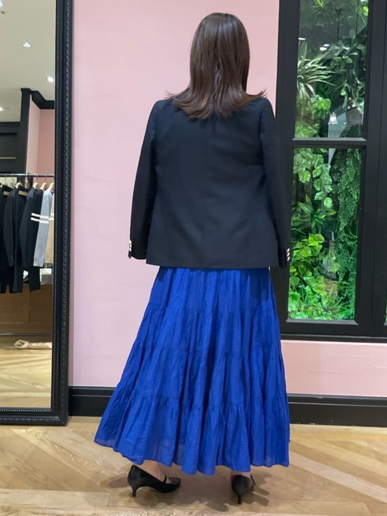 maruさんの「DRESSTERIOR｜◆洗える/コットンボイルティアードスカート」を使ったコーディネート