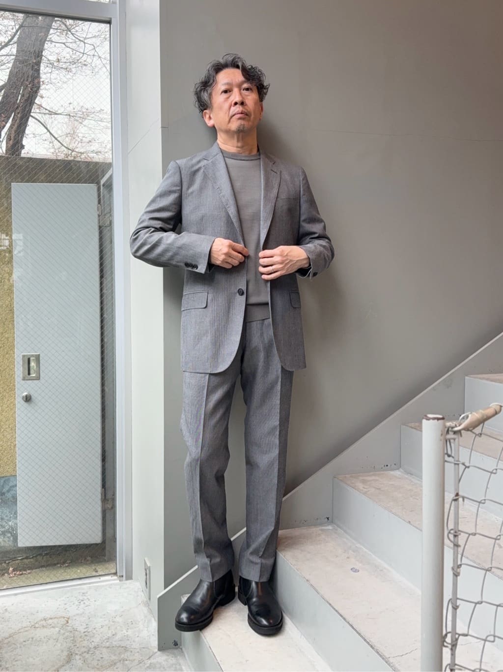 デザイナーTAKEman さんの「TAKEO KIKUCHI｜【360&deg;ストレッチ／セットアップ対応】None Of Stress パンツ」を使ったコーディネート
