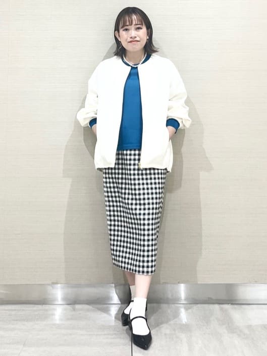 なつよさんの「UNTITLED｜◆【洗える/春の軽羽織り】ダンボール ノーカラーブルゾン」を使ったコーディネート