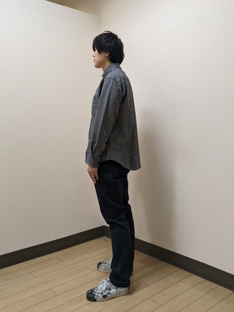 あきやまさんの「TAKEO KIKUCHI｜【Made in JAPAN】播州織 ヘリンボン ストレート パンツ」を使ったコーディネート