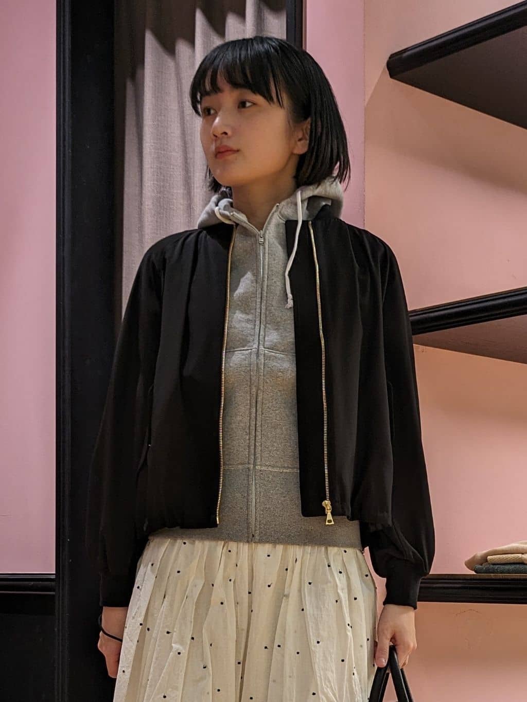 saoriさんの「DRESSTERIOR｜デキシー吊裏毛ジップアップパーカ」を使ったコーディネート