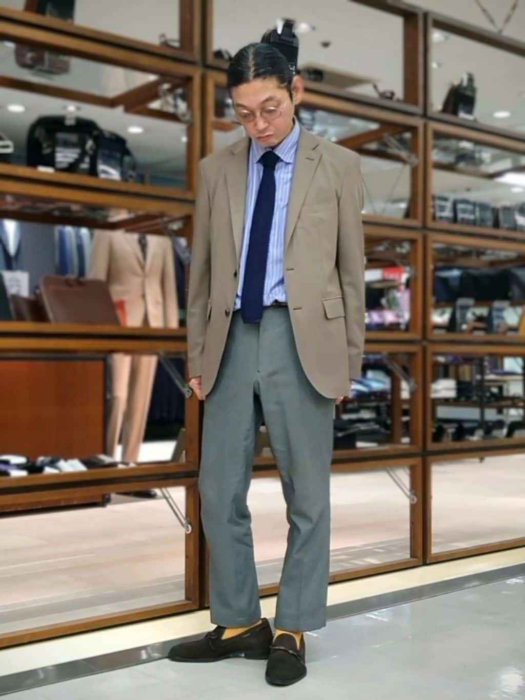 かしげるさんの「TAKEO KIKUCHI｜【360&deg;ストレッチ／セットアップ対応】None Of Stress ジャケット」を使ったコーディネート
