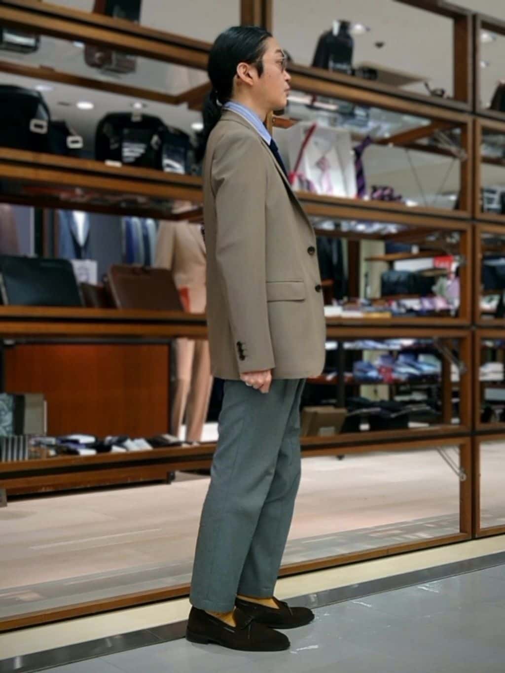 かしげるさんの「TAKEO KIKUCHI｜【360&deg;ストレッチ／セットアップ対応】None Of Stress ジャケット」を使ったコーディネート