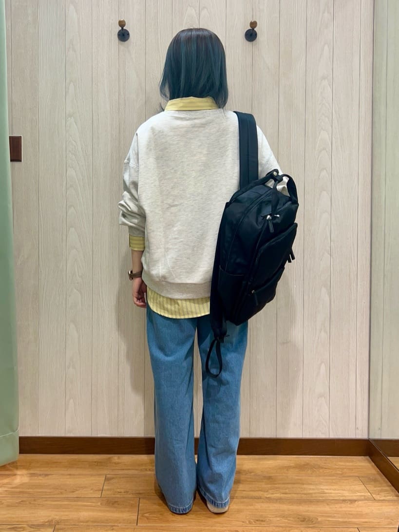 すずさんの「SHOO･LA･RUE｜◆【洗える/S-LL】いろいろ ストライプシャツ」を使ったコーディネート