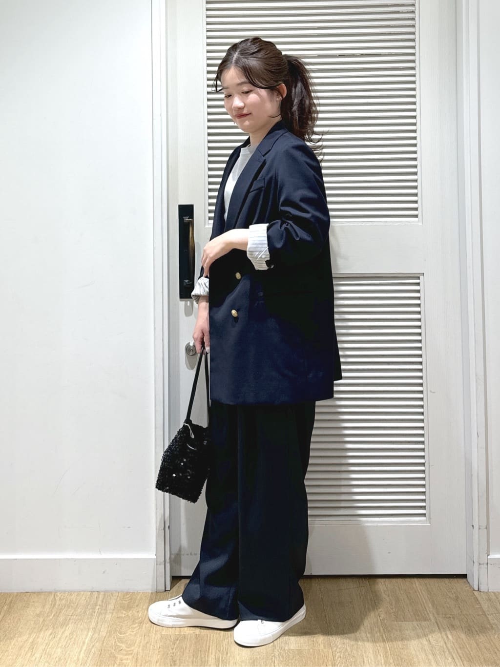Harunaさんの「Dessin｜◆金ボタンダブルジャケット」を使ったコーディネート