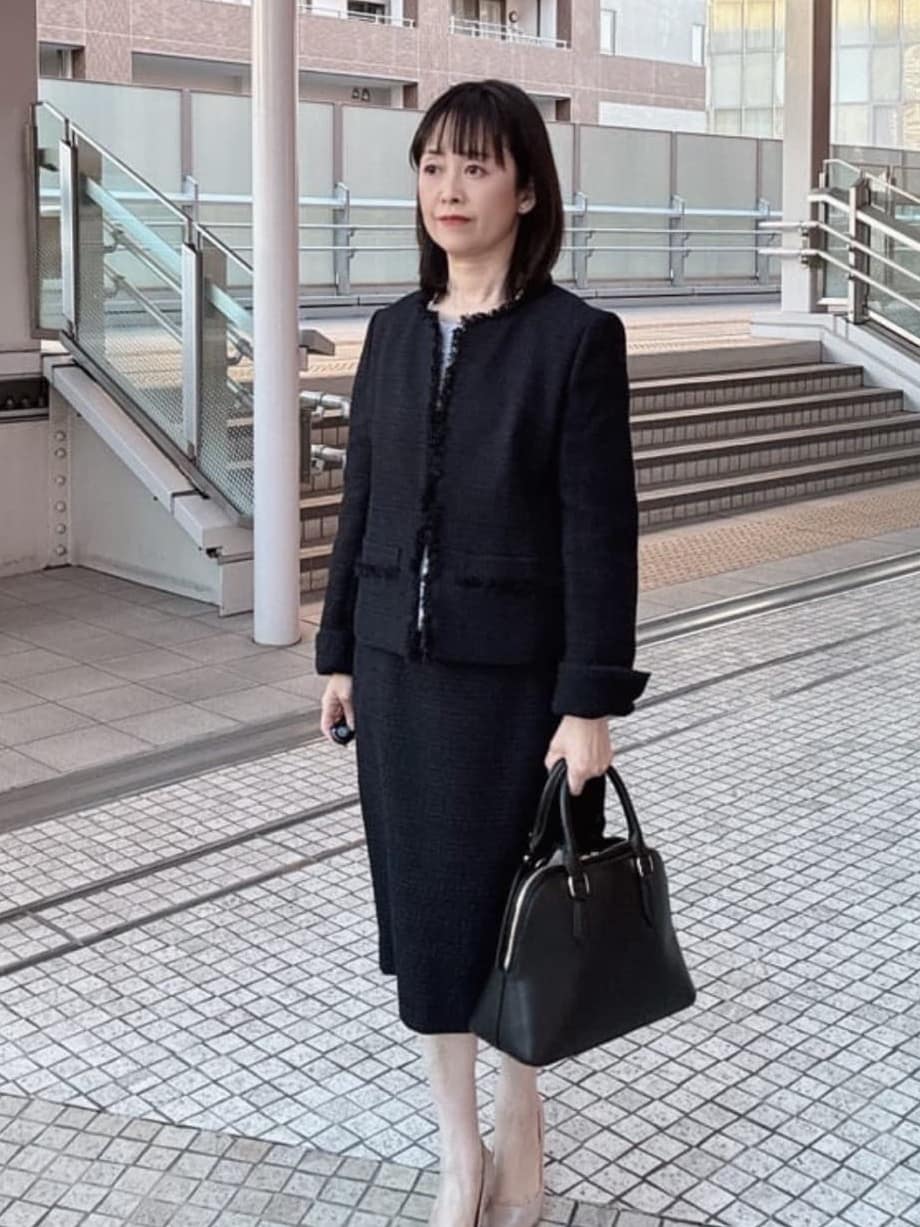 makiさんの「UNTITLED｜【セレモニー】パール調フリークリップネックレス」を使ったコーディネート