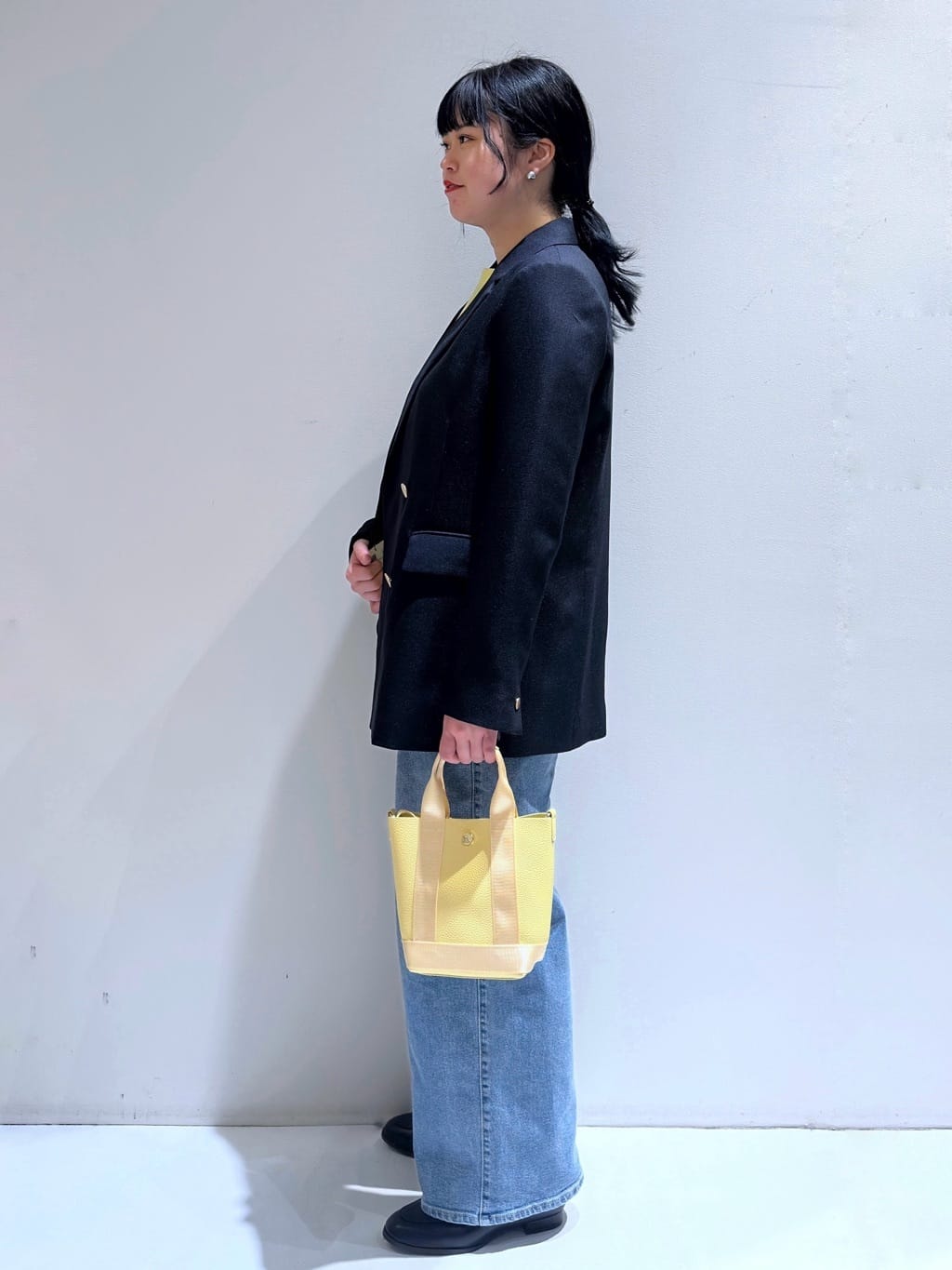 momoさんの「OPAQUE.CLIP｜◆【長さ調整可能】シュリンク合皮コンビミニショルダーバッグ」を使ったコーディネート