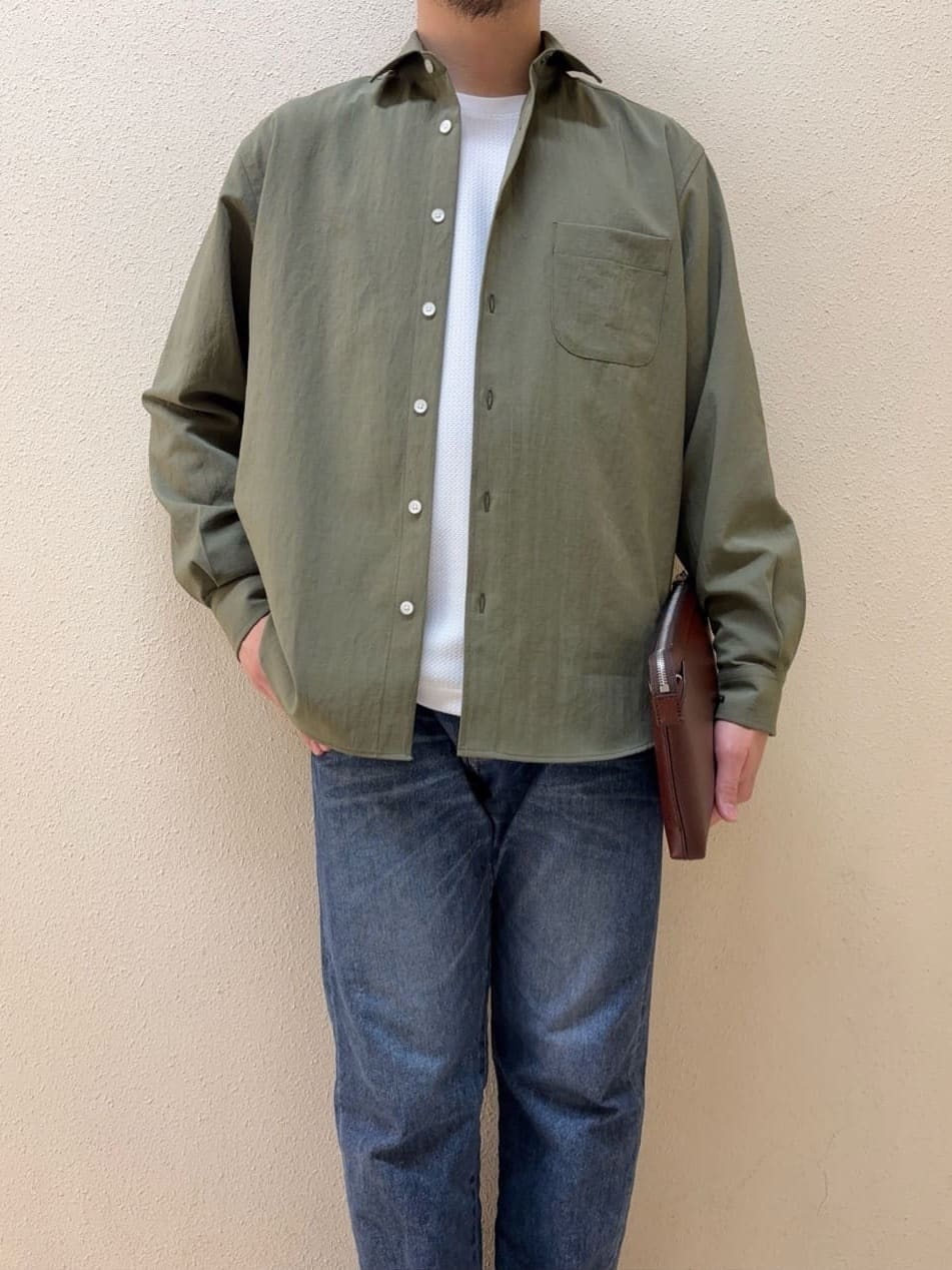 及川さんの「TAKEO KIKUCHI｜【モンスターストレッチ】日本製 ウォッシュド デニムパンツ」を使ったコーディネート