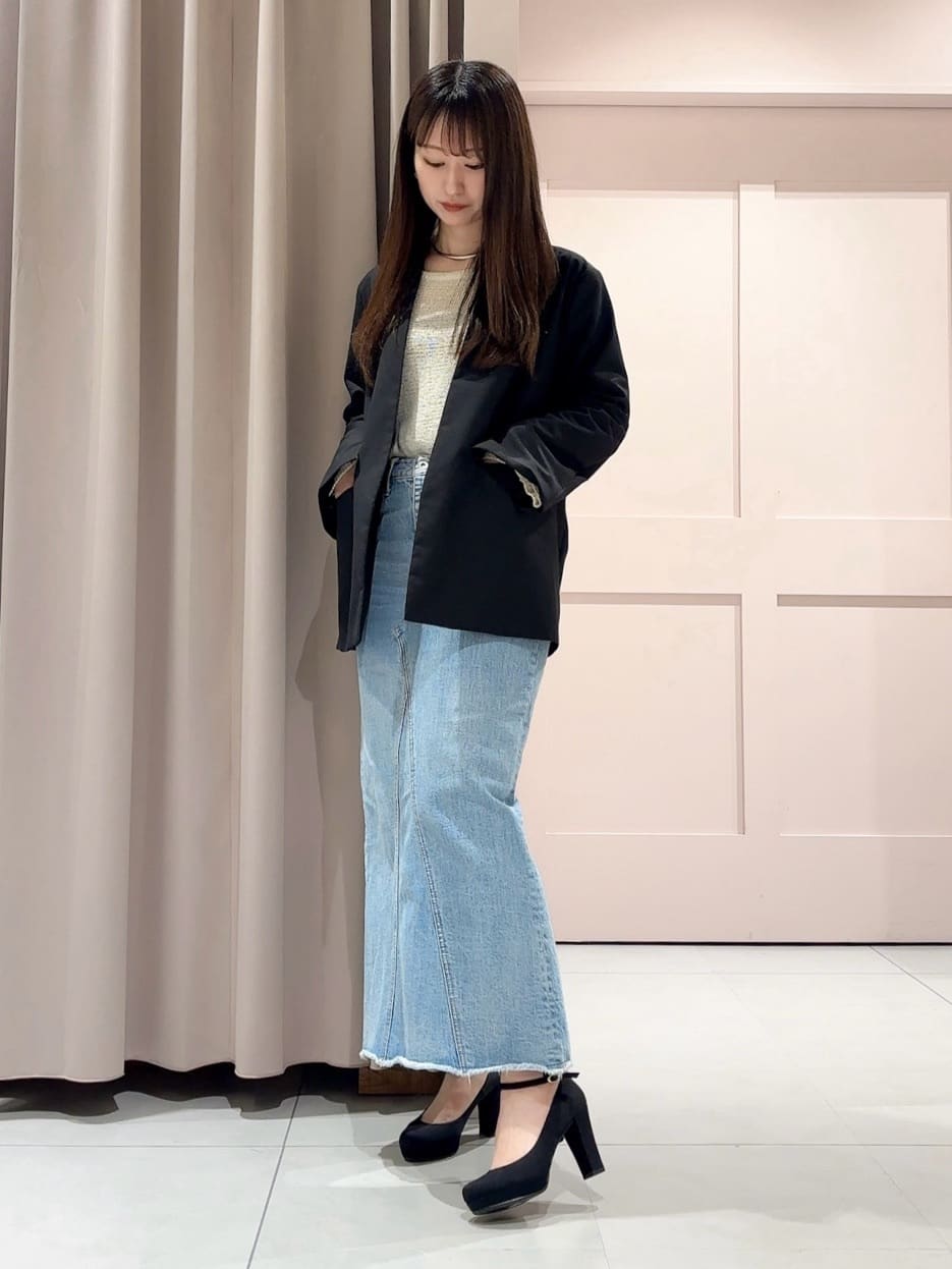 RINAさんの「ESPERANZA｜3WAYチャンキーヒールパンプス」を使ったコーディネート