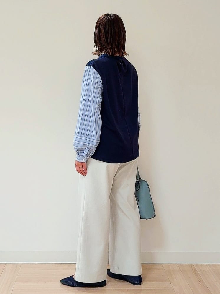 amiさんの「Reflect｜◆【夏SALE／E‐QUALITY／洗える】異素材ミックスプルオーバー」を使ったコーディネート