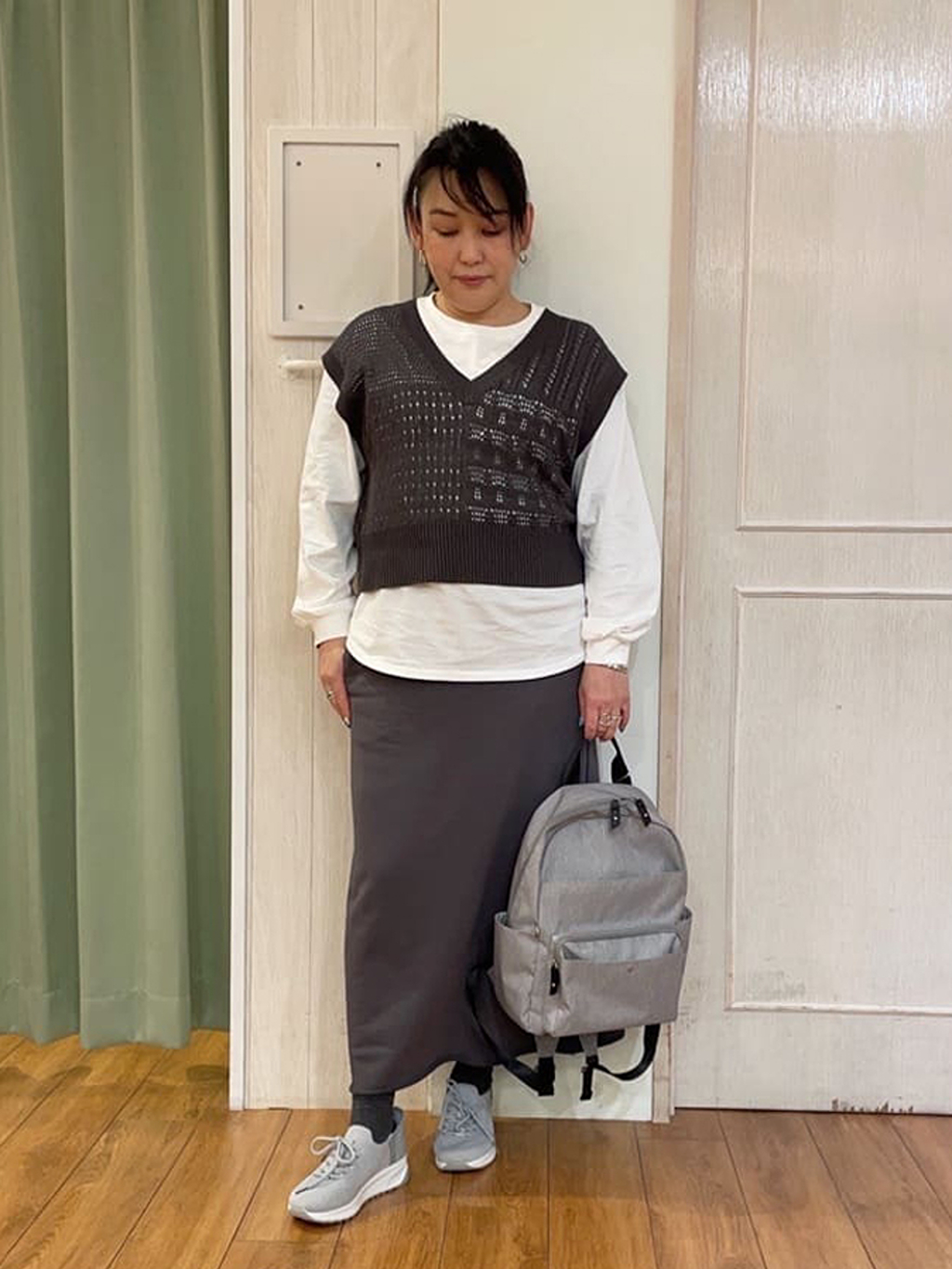 ke-yさんの「SHOO･LA･RUE｜◆カジュアルスタイルに 裏毛Aラインスカート」を使ったコーディネート