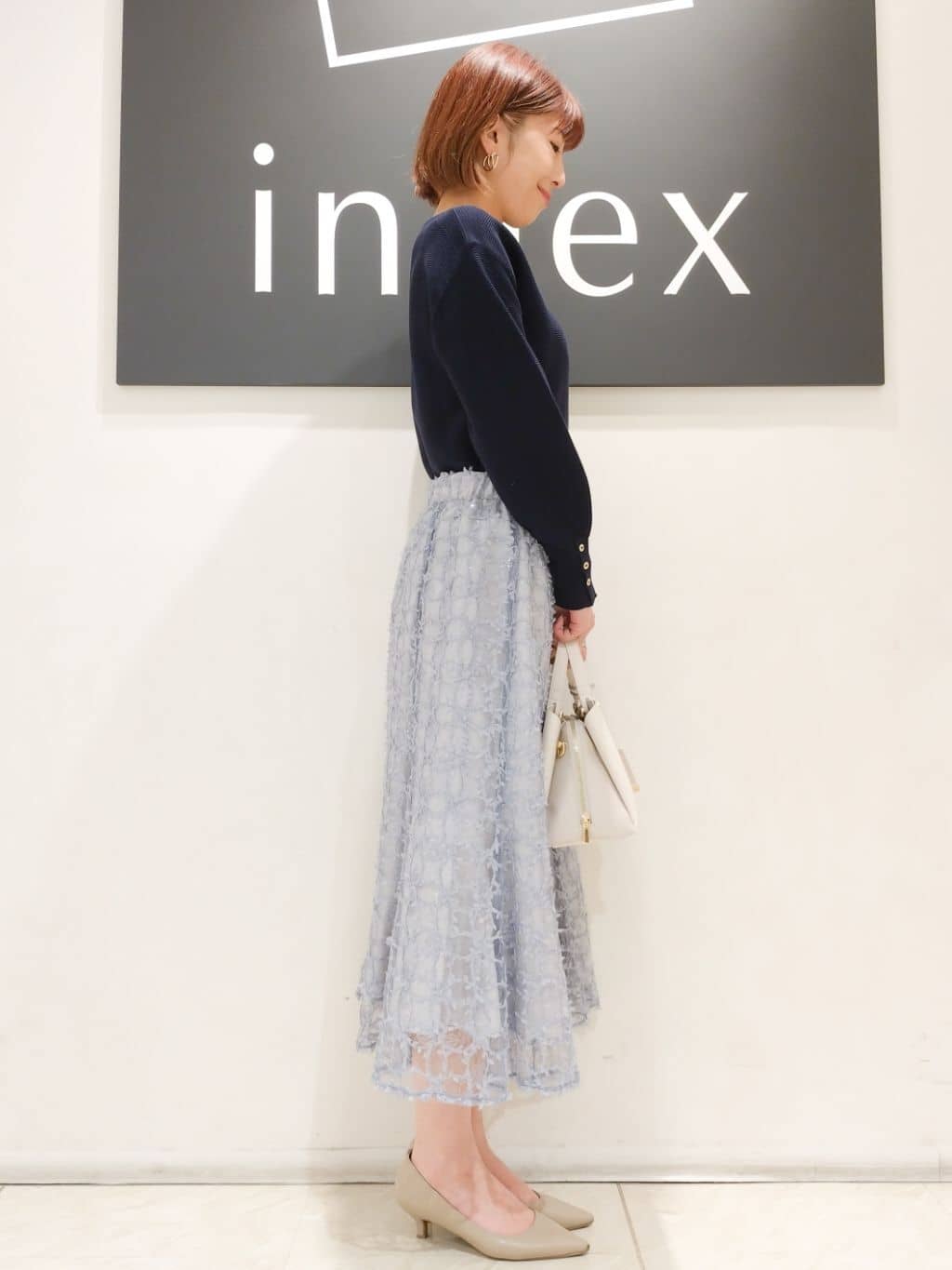 n.さんの「index｜◆《6color》ガーターボートネックニット【UV／洗濯機洗い可】」を使ったコーディネート