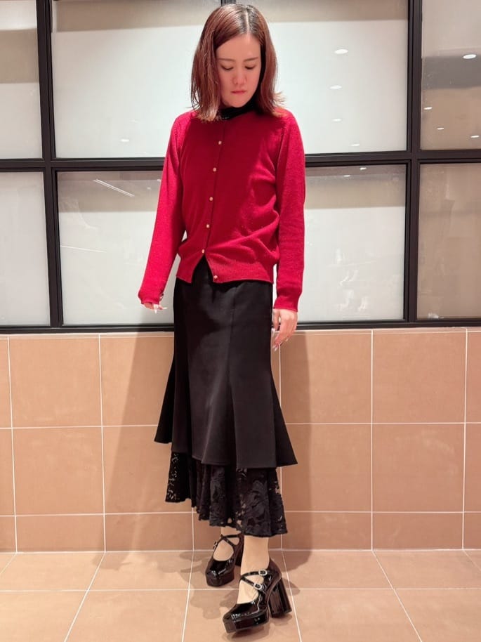 すみれさんの「ESPERANZA｜クロスダブルバックル厚底パンプス 結婚式二次会 パーティー 25SS」を使ったコーディネート